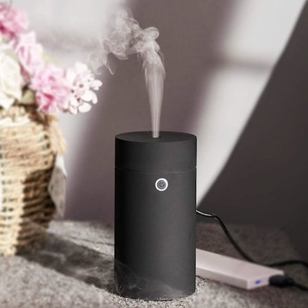 Car Diffuser Humidifier Aromatherapy Essential Oil Diffuser Usb Cool Mist Mini Portable Diffuser For Car Home Office Bedroom (plain Black)