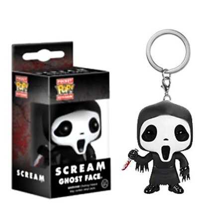 Scream Ghost Face nøglering actionfigur PVC samling legetøj gave til børn