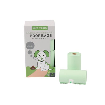 120 Pakke Organiske Søppelposer, Rivbestandige, Matavfallsposer, 100% Komposterbare og Biologisk Nedbrytbare, Laget av Maisstivelse