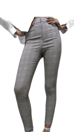 NY tags kvar, ZARA, hög midja leggins, tartan tights, Strl S Mex 26