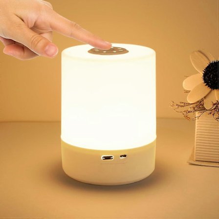 Sengelamper, Natlampe til børn, Touch Sengelampe, USB-C Genopladelig LED-lampe, Bordlampe, Trådløse lamper