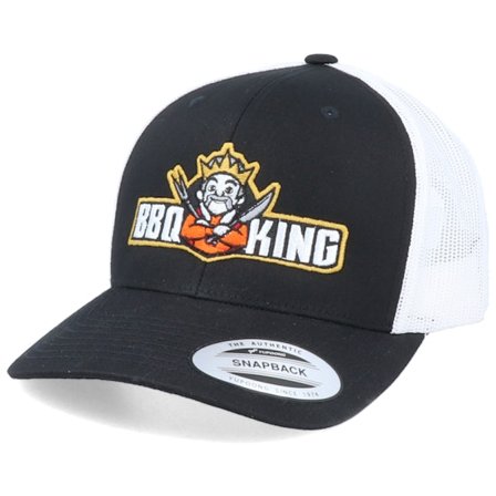 Iconic - Sort trucker Kasket - Bbq King Black/White Trucker @ Hatstore