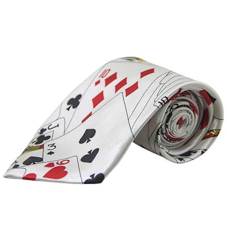 Magiker slips, poker tärningsmönster slips magiker kostym för cosplay utklädning accessoarer festtillbehör