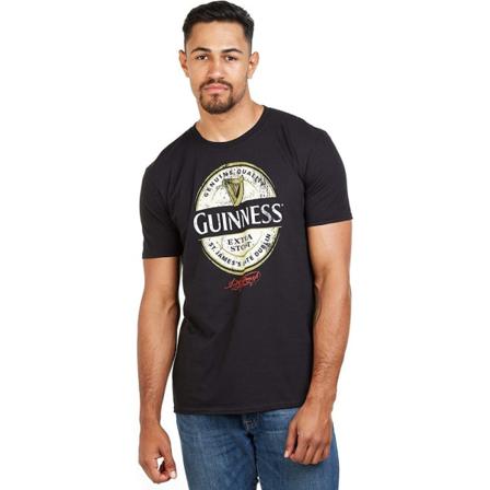 Guinness Män Label T-shirt S Svart