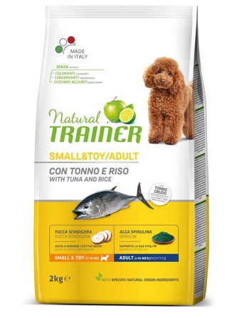 Natural Trainer Crocchette Tonno/Riso Per Cani Adulti Taglia
