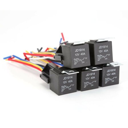 JD1914 5-napainen automaattinen relejohtosarja 40A 12V SPDT lukituspistokkeella ja johtosarjalla - 5 kpl