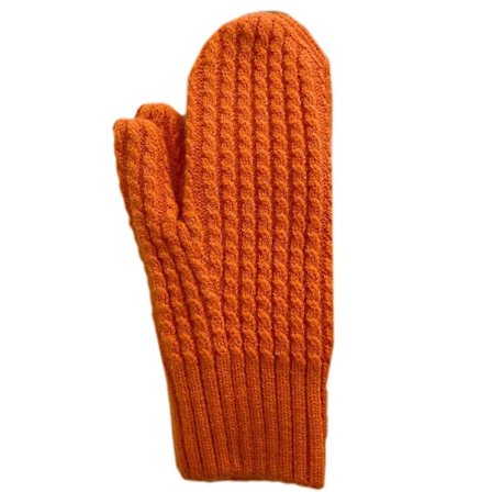 Vintervirkade handskar helfinger stickade vantar enfärgad varma handskar