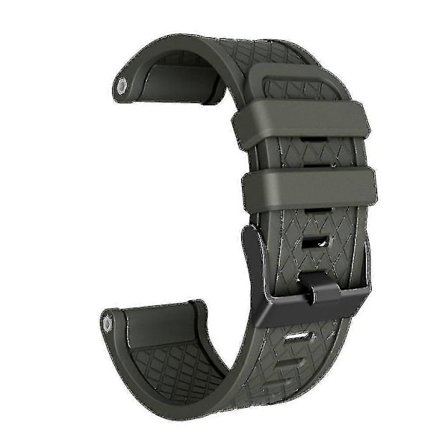 För Garmin Fenix/fenix 2 Armband Easy Fit 26mm Bred Mjuk Silikonrem, Militärgrön
