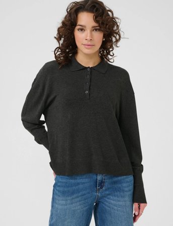 Kaffe Kalizza Polo Pullover - Black - M