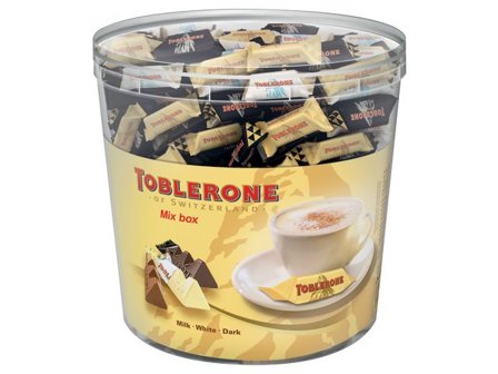 TOBLERONE Choklad Tiny Cylinder 904g - Lyreco - Kök och servering - Ätbart - Godis och choklad