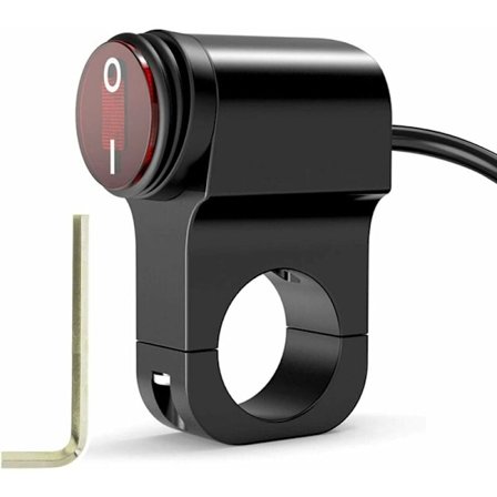 12V Vanntett Bryter for Motorsykkel ATV, Motorsykkel Lysbryter, LED Tåkelys På/Av Bryter