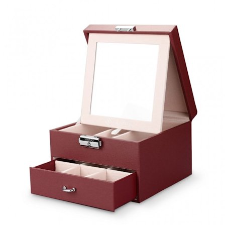 Red Jewelry Box with Mirror
