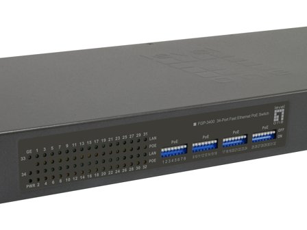 LEVELONE FGP-3400W250 - switch - 34 porter - rackmonterbar
