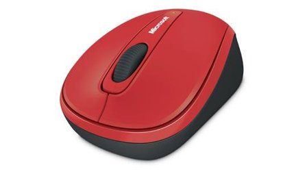 Microsoft Wireless Mobile Mouse 3500 - Limited Edition - mus - 2.4 GHz - flammerød glans