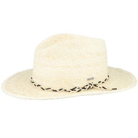 Brixton - Beige western Hoed - Messer Western Straw Natural Fedora @ Hatstore