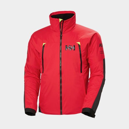 Sailing jacket Helly Hansen Ægir H2Flow Midlayer, Alert Red, unisex, Medium