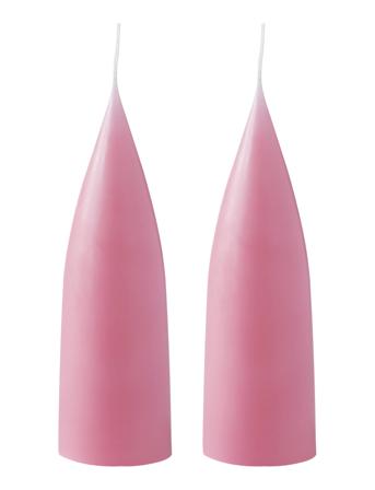 Hand Dipped C -Shaped Candles, 2 Pack Home Decoration Candles Block Candles Rosa Kunstindustrien