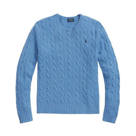 Ralph Lauren, Round-neck Knitwear Blauw, Dames, Maat:L
