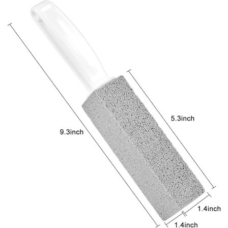 Toalettborste, Toalett Pimpsten, Med Långt Halkskyddat Plasthandtag, Kakelrengörare, För Rengöring Av Kalkavlagringar, Kalkuppbyggnad, Järn Och Rost