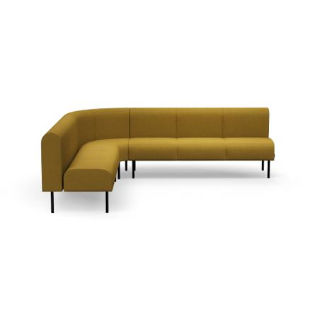 Sofa VARIETY, 90° Innenecke, Stoff Blues CSII, gold