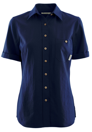 Aclima LeisureWool Short Sleeve Shirt W's Navy Blazer