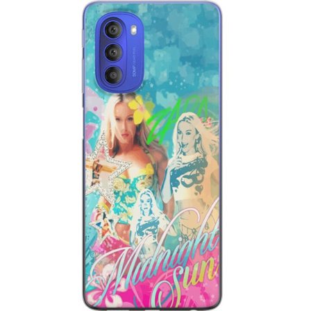 Yhteensopiva Puhelinkuori Motorola Moto G51 5G Seikkailumaailma Steve, Creeper ja eläimillä värikkäässä palikkagrafiikassa