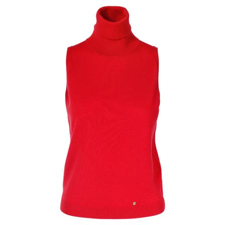 tirillm, Alicia kraag mouwloze Merino Trui Rood, Dames, Maat:XS