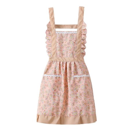 Sommer vandtæt hjemmekøkken lærred forklæde dame med lomme