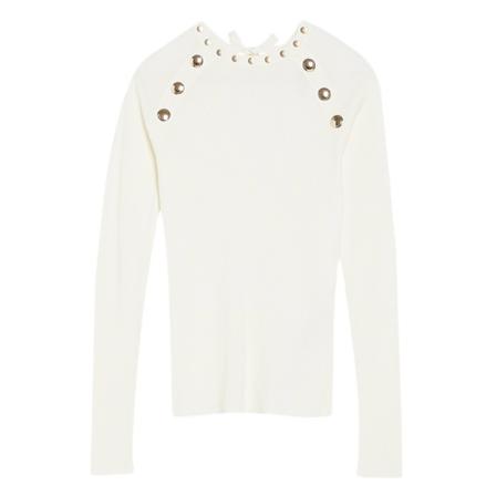 Liu Jo Round-neck Knitwear , Beige , Dames , Maat: L Truis