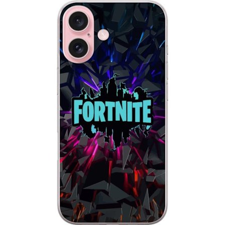 Yhteensopiva Puhelinkuori Apple Apple iPhone 16 Pelit inspiraatio abstrakti logo suunnittelu räjähtävillä muodoilla, neon valot ja dynaaminen ener