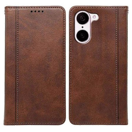 Til OnePlus Nord CE5 5G Etui Skjult Magnetisk Lukning Kalvetekstur Læder Telefoncover