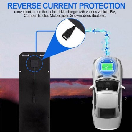 12V 30W Bærbar Solcellepanel Bil Båd Strøm Solcellepanel Batterioplader Vedligeholdelsesenhed til Bil Traktor Båd RV