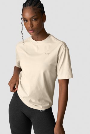 ICANIWILL - Everyday Cotton T-shirt Cream - Dam - Träningskläder från ICIW