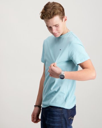 Tommy Hilfiger ESSENTIAL COTTON REG FIT TEE SS Blauw T-shirts Jongens - Kids Brand Store