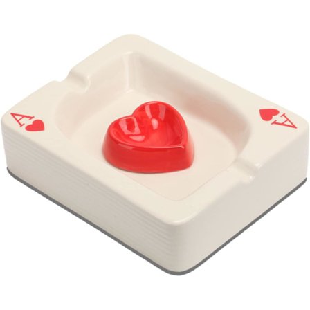 Kreativ askfat,Handgjord Keramisk Poker En Askfat,Bärbara moderna askfat för hemmakontoret Modedekoration Handgjord present,bra present till mig