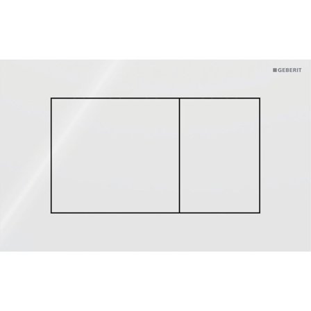 Geberit Sigma 40 115.629.SI.1 Spyleplate Hvit/Glass, Baderom
