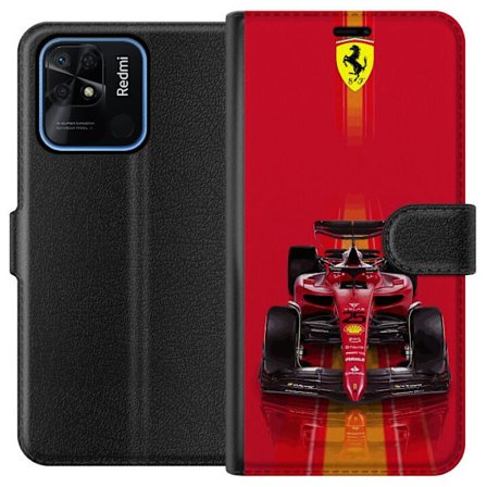 Yhteensopiva Lompakkokotelo Xiaomi Xiaomi Redmi 10C Ferrari Formula 1 -auto ikonisessa punaisessa muotoilussa urheilullisella tarkkuudella