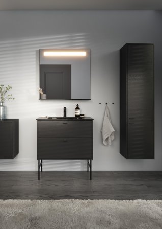 Gustavsberg Artic Högskåp svart, 30 cm bred, Badrum