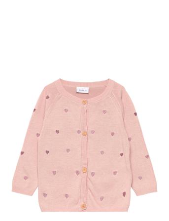 Nbfbeheart Ls Knit Card Name It Pink