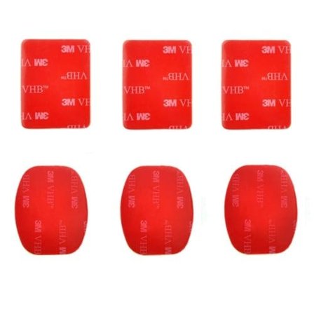 Självhäftande fästen 6-pack för GoPro HERO och actionkameror