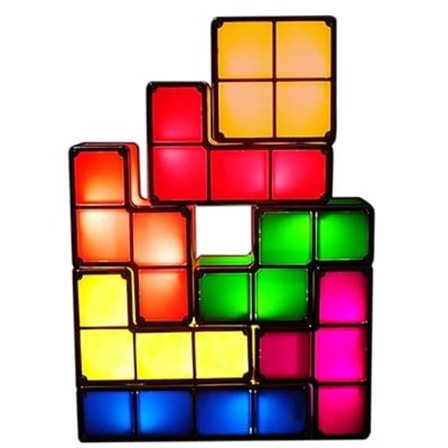 Stablet Natlampe Til Børn, Led 7 Farver 3D Puslespil Induktion Sammenlåsende Usb Bord, Æstetisk Værelse