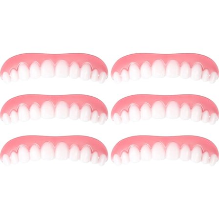 6 øjeblikkelige finérproteser behagelige øverste smil tænder hvide cos