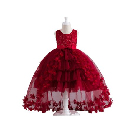 Tyttöjen Kukallinen Mekko Lapsille Elegantti Juhlamekko Hihaton Tutu-Mekko