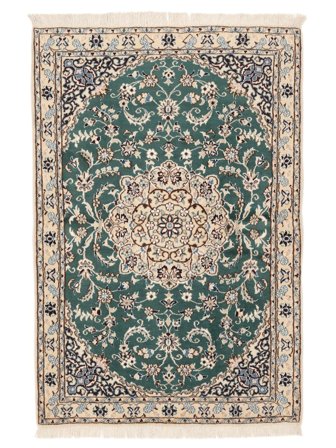 Oriental Nain Fine 9La Rug 97X144 Beige/Black Wool, Persia