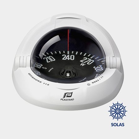 Kompass Plastimo Offshore 115 vit svart platt ros