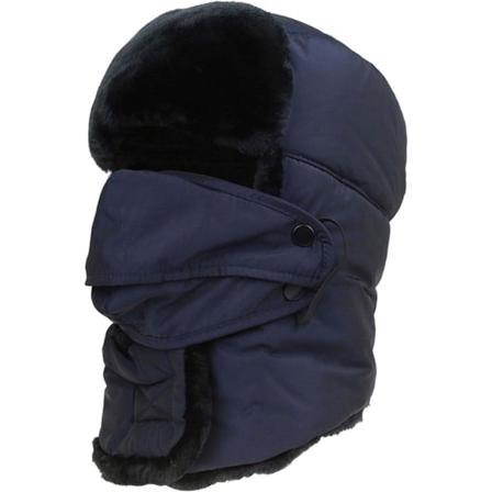 Skilue for kvinner og menn Vinter varm lue med avtakbar maske Vindtett