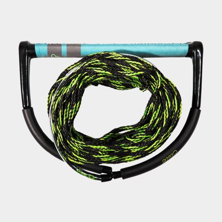 Wakeboard touw JOBE Elite Wake Combo, 21.3 meter, 3 secties, met EVA-handvat, groen/blauw