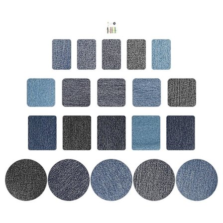 20 stk. Stryke-på-lapper Albuelapp Albue Kne Reparasjon DIY-lapper for Klær Jeans Stoff Søm