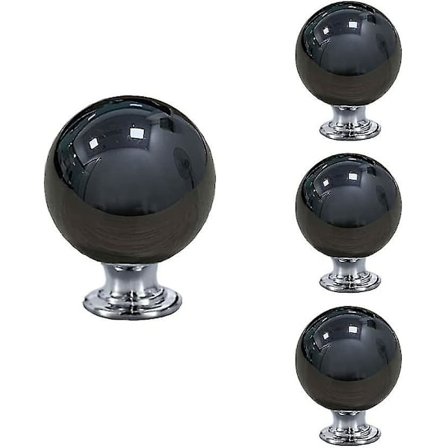 Sæt med 4 Skuffesknopper Sorte Runde Keramiske Trækgreb Skabsdørs Knopper Møbler Skab Skuffe Trækgreb Dekoration