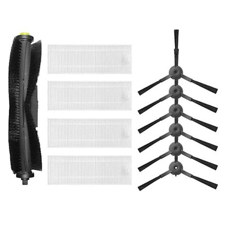 Ersättningsdelar och tillbehör till 360 Robotdammsugare S10 X100 Max - Huvudborste, Sidoborste, HEPA-filter